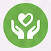 Hands and heart icon